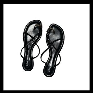 Jeffery Campbell Pacifico Flat Sandal - Black Gold Size 8M

Preowned